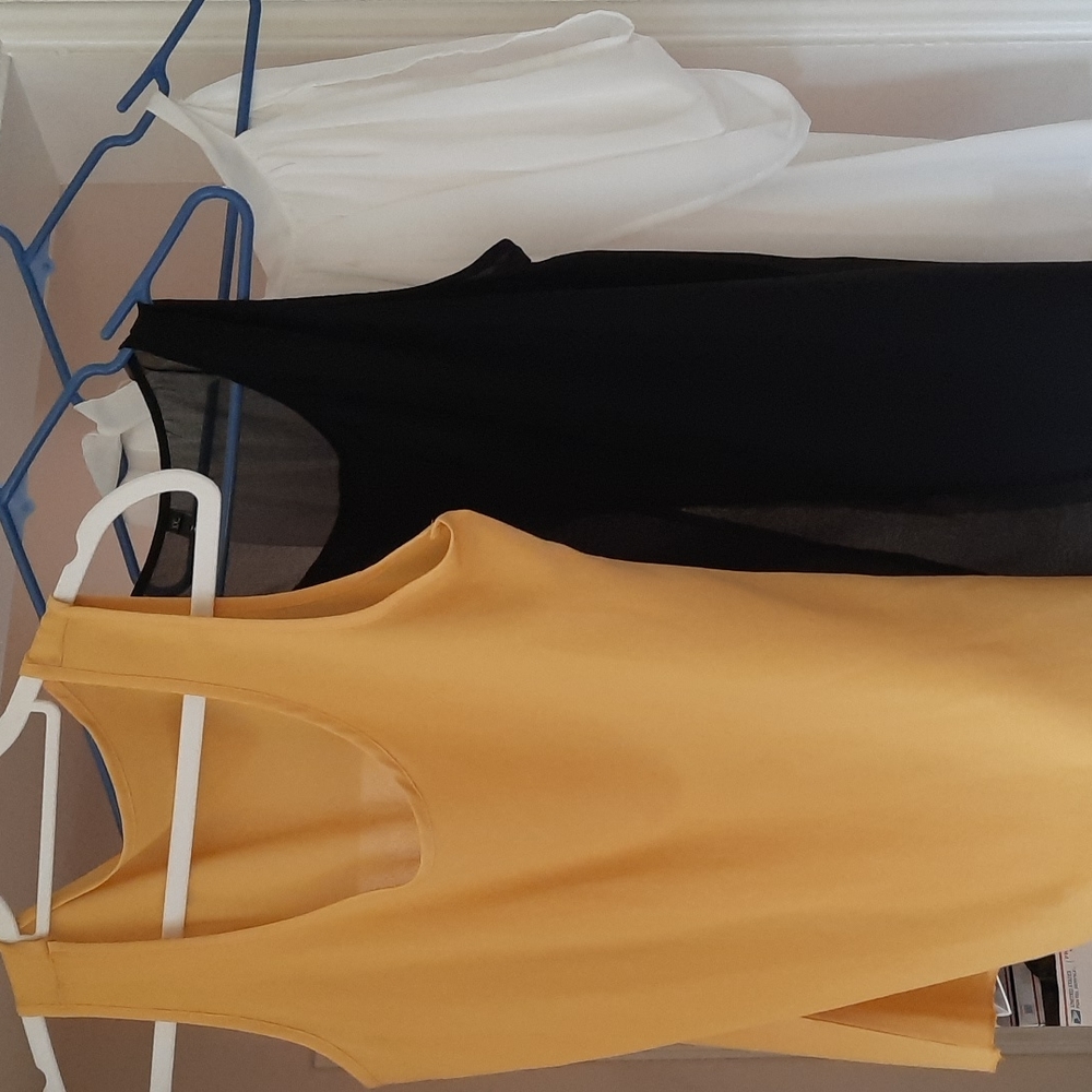Lot of three chiffon underpinnings.  Tops. Never worn.
